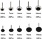 140Pcs Mini Glass Needle Felting Eyes 6–10mm – Black & Clear for Teddy Bears, Puppets, Dolls, and Wool Felting Crafts